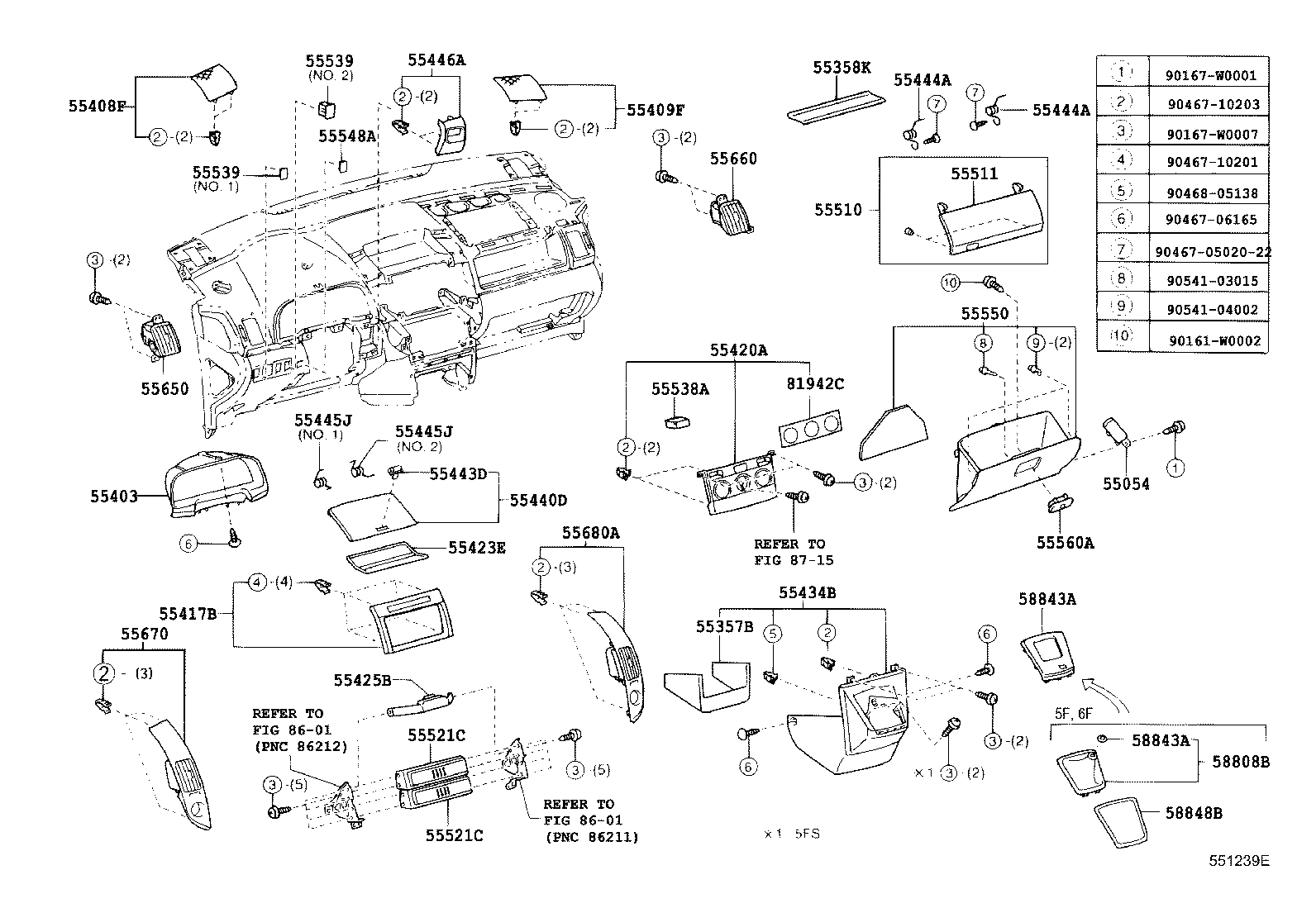 Instrument Panel Glove Compartment