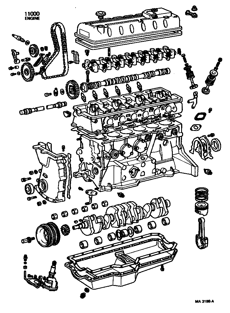 Conjunto parcial del motor