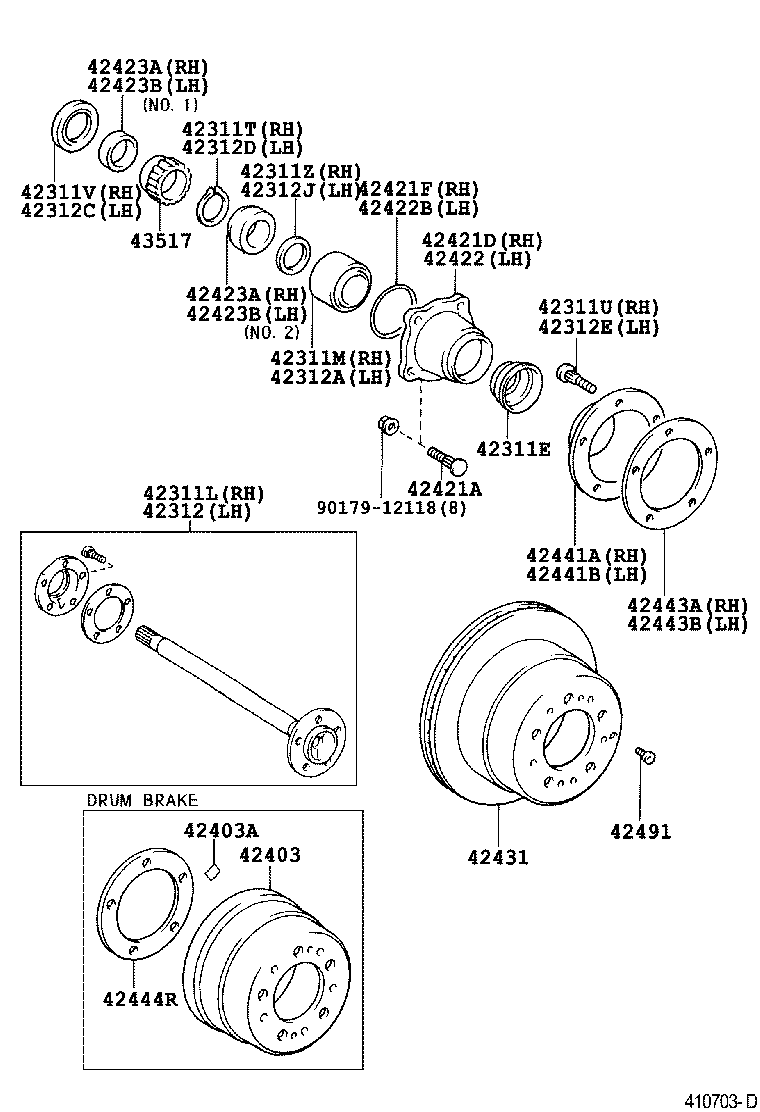 Rear Axle Shaft Hub