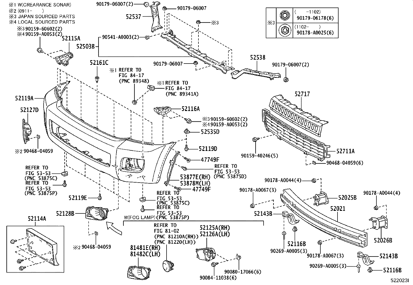Front Bumper Bumper Stay