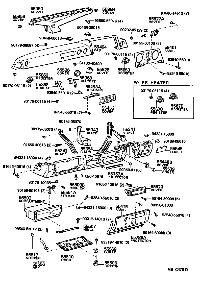 Instrument Panel Glove Compartment