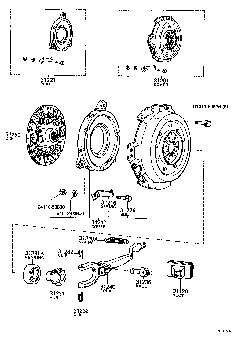 Clutch & Release Fork