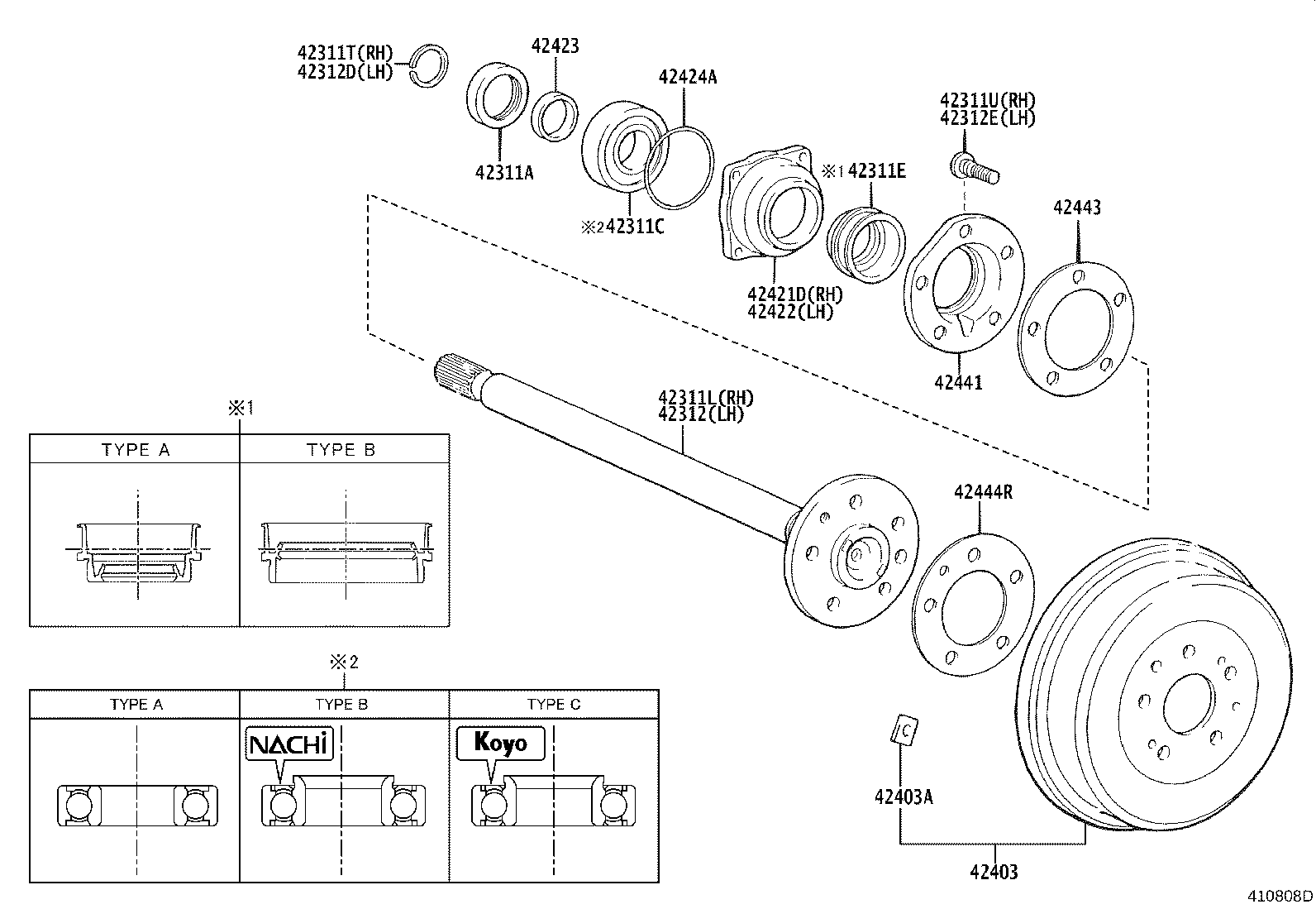Rear Axle Shaft Hub
