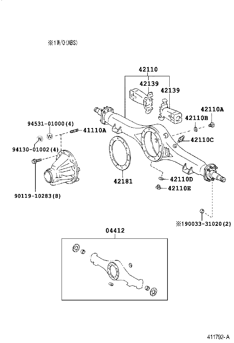 Rear Axle Housing Differential