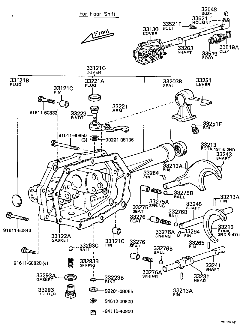 Gear Shift Fork Lever Shaft