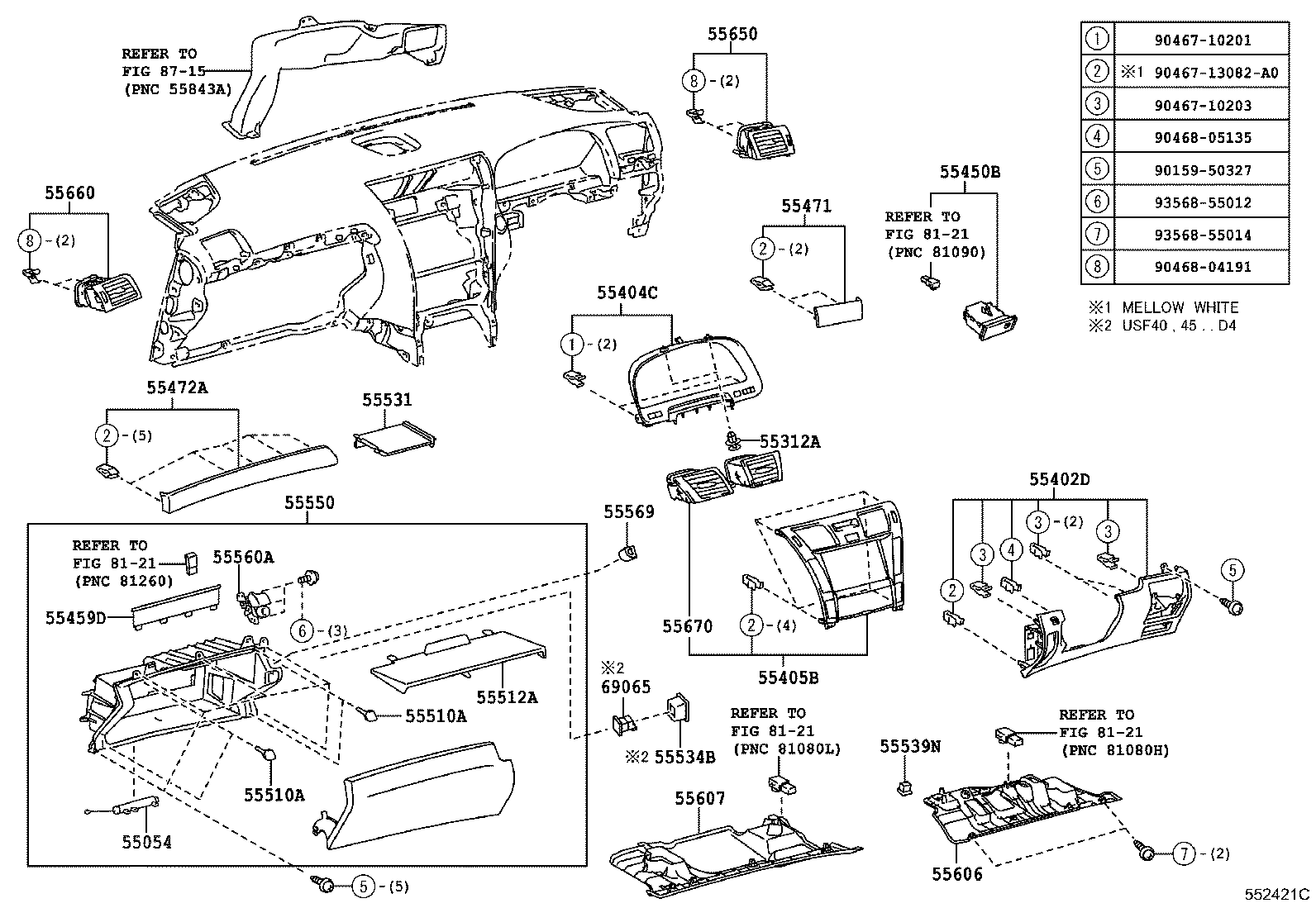 Instrument Panel Glove Compartment