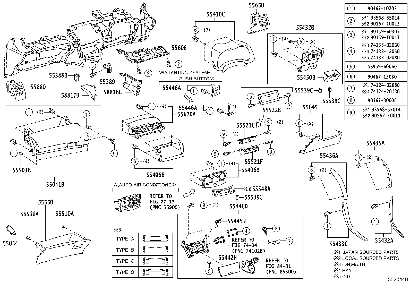 Instrument Panel Glove Compartment
