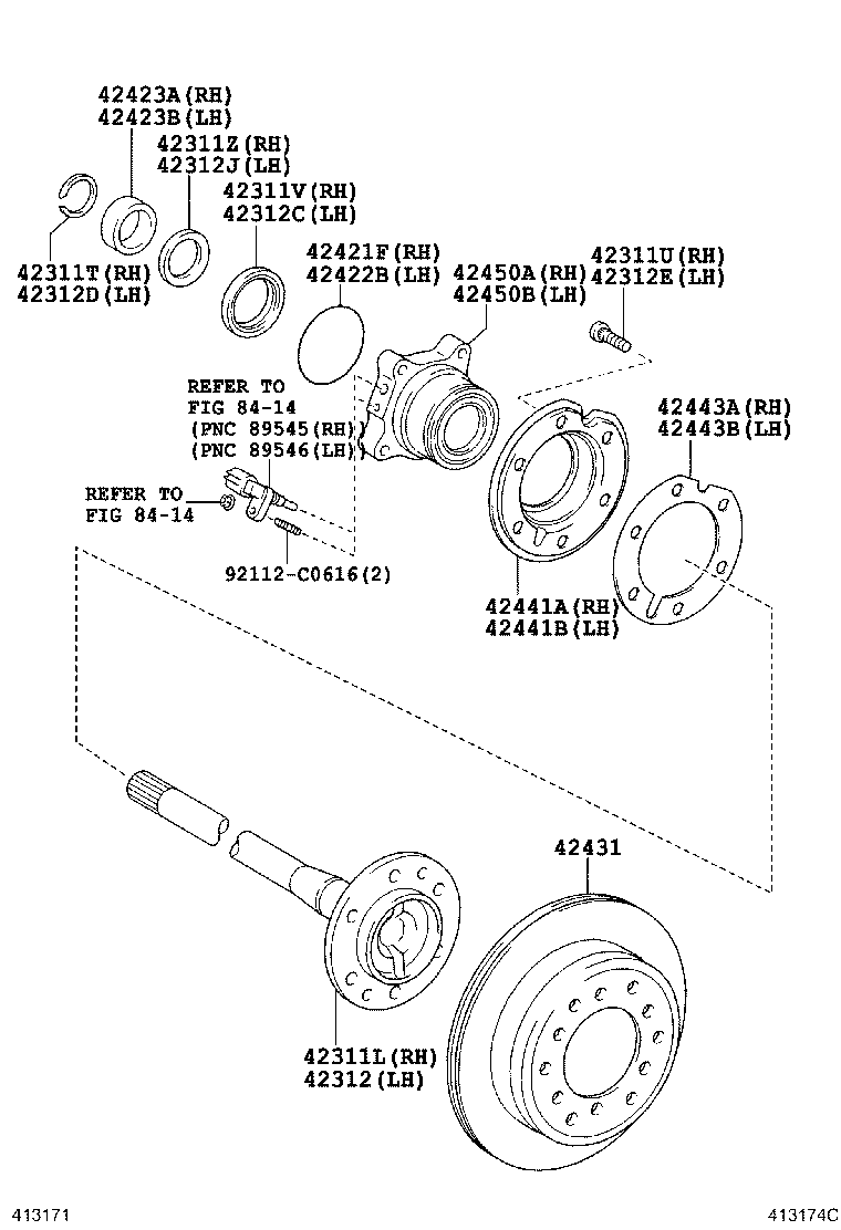 Rear Axle Shaft Hub