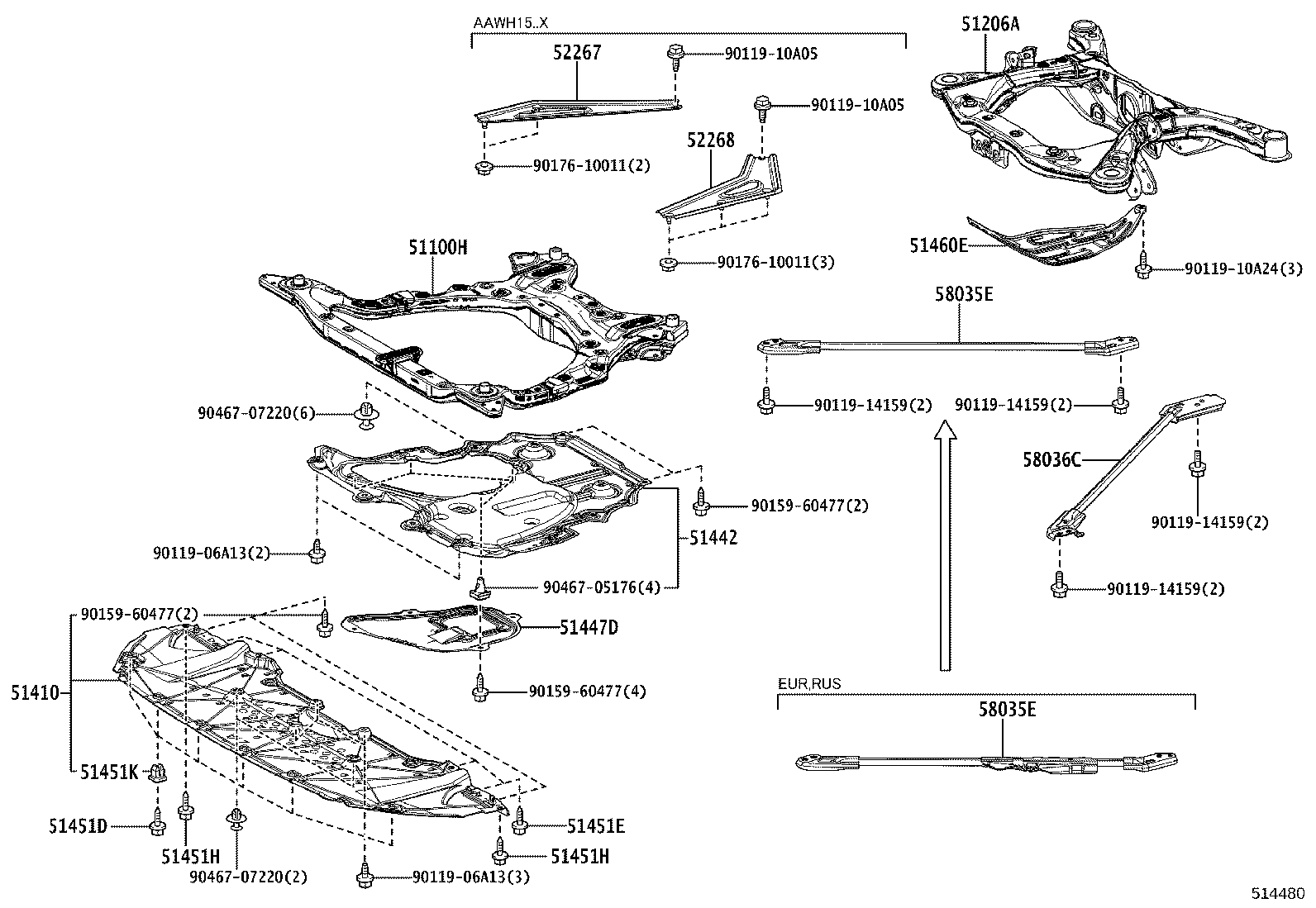 Suspension Crossmember & Under Cover