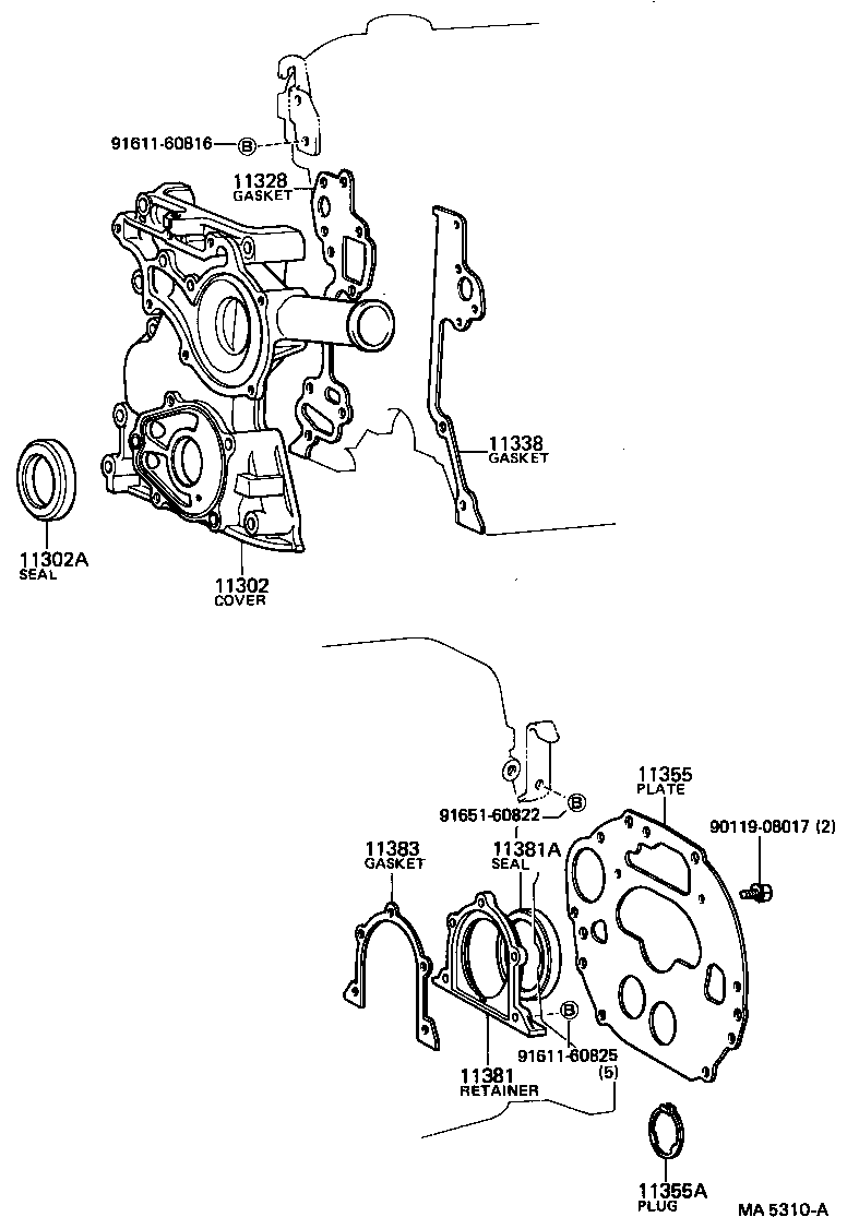 Timing Gear Cover & Rear End Plate