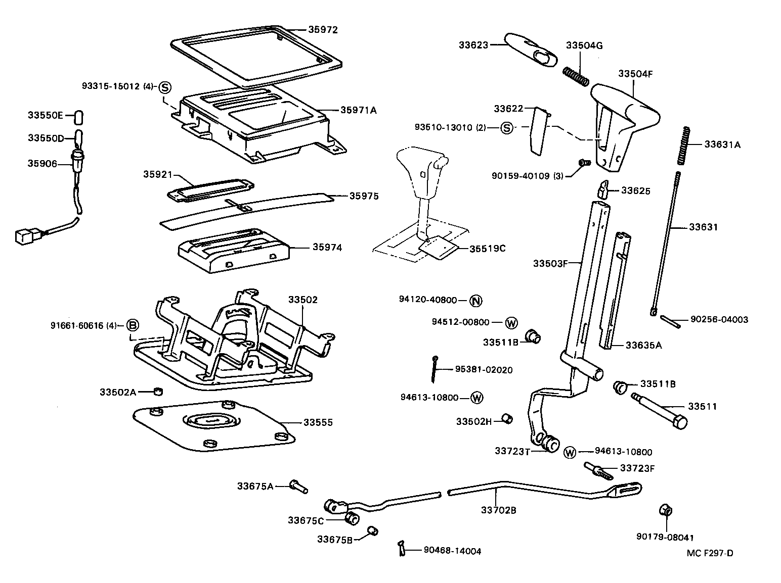 Shift Lever & Retainer