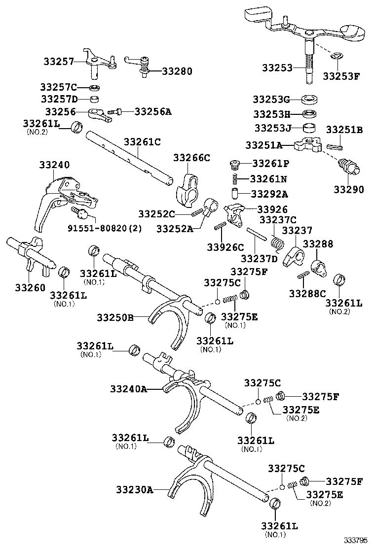 Gear Shift Fork Lever Shaft
