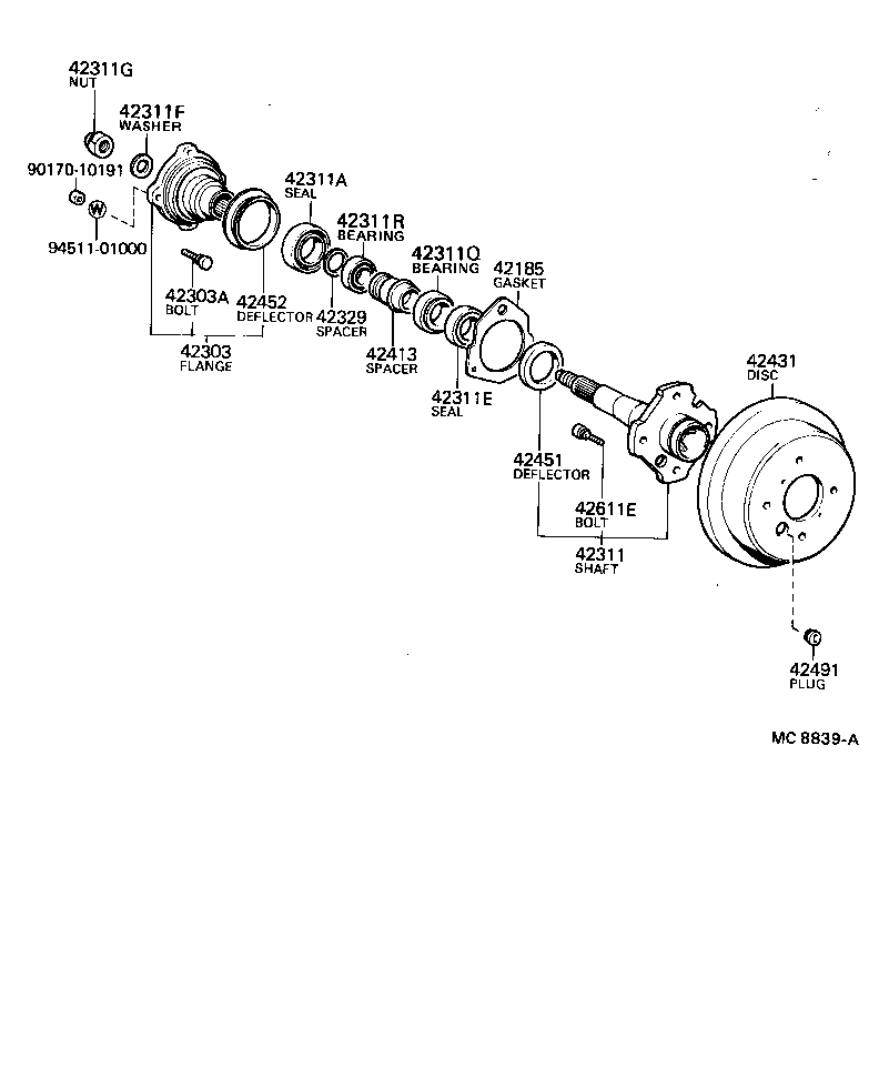 Rear Axle Shaft Hub