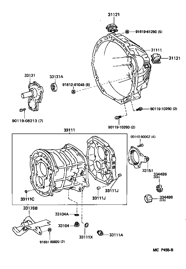 Clutch Housing + Transmission Case