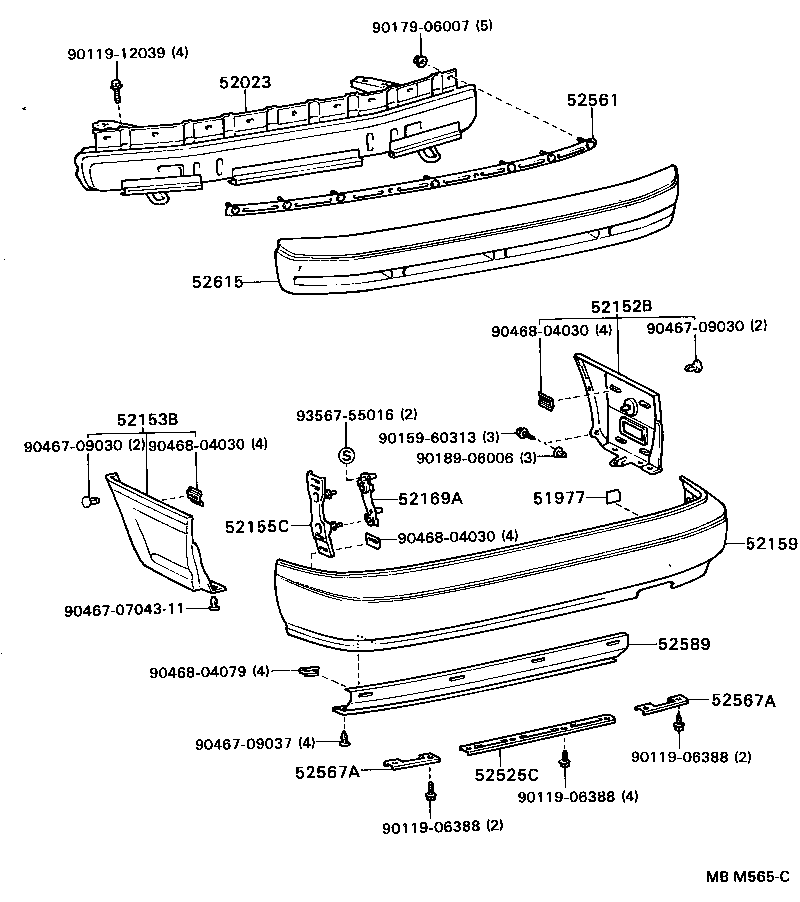 Rear Bumper & Bumper Stay