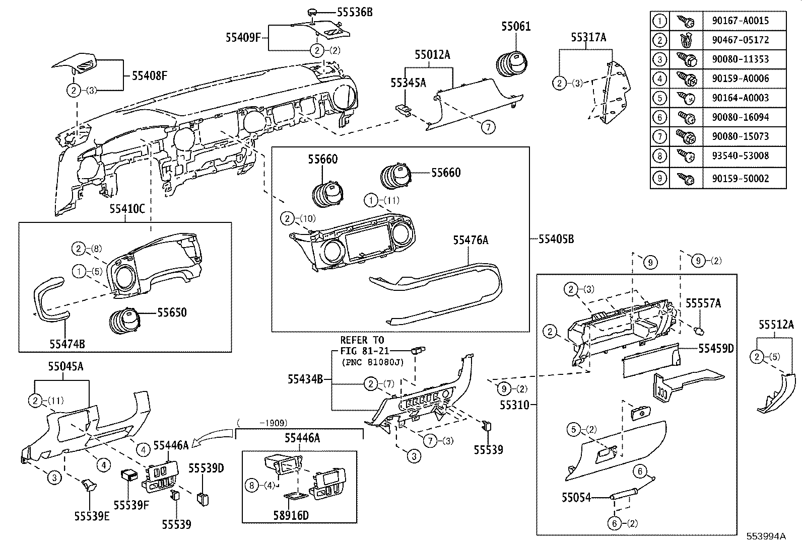 Instrument Panel Glove Compartment