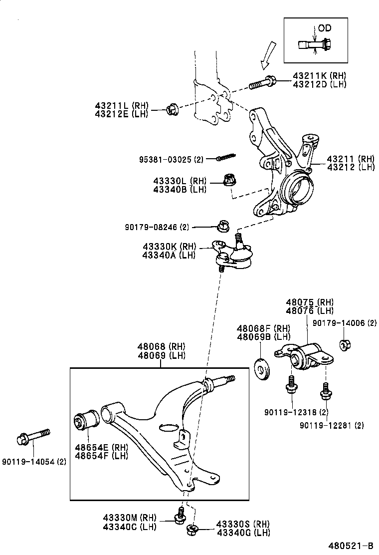 Front Axle Arm Steering Knuckle