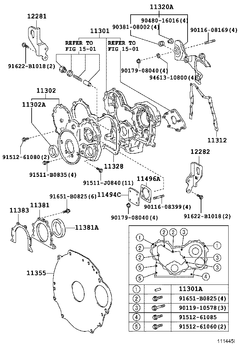 Timing Gear Cover & Rear End Plate