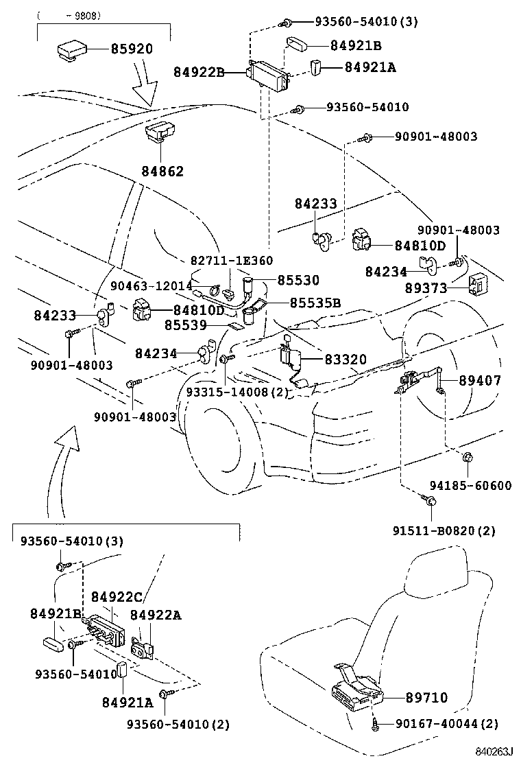 Interruptor y relé y computadora