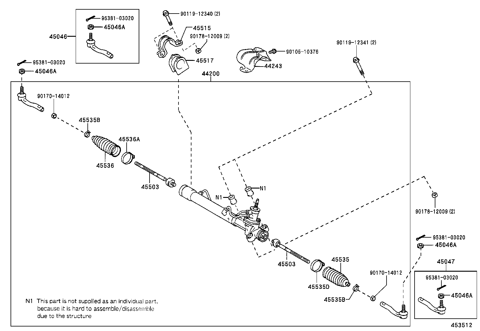 Enlace del mecanismo de dirección