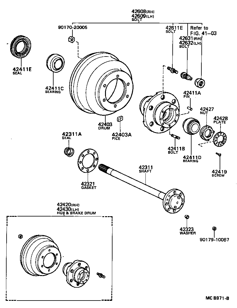 Rear Axle Shaft Hub