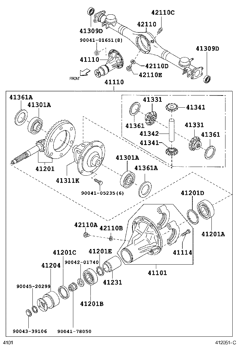 Rear Axle Housing Differential