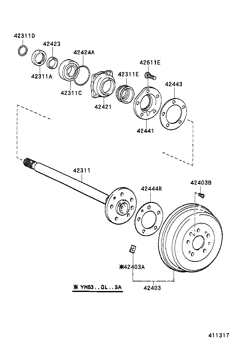 Rear Axle Shaft Hub