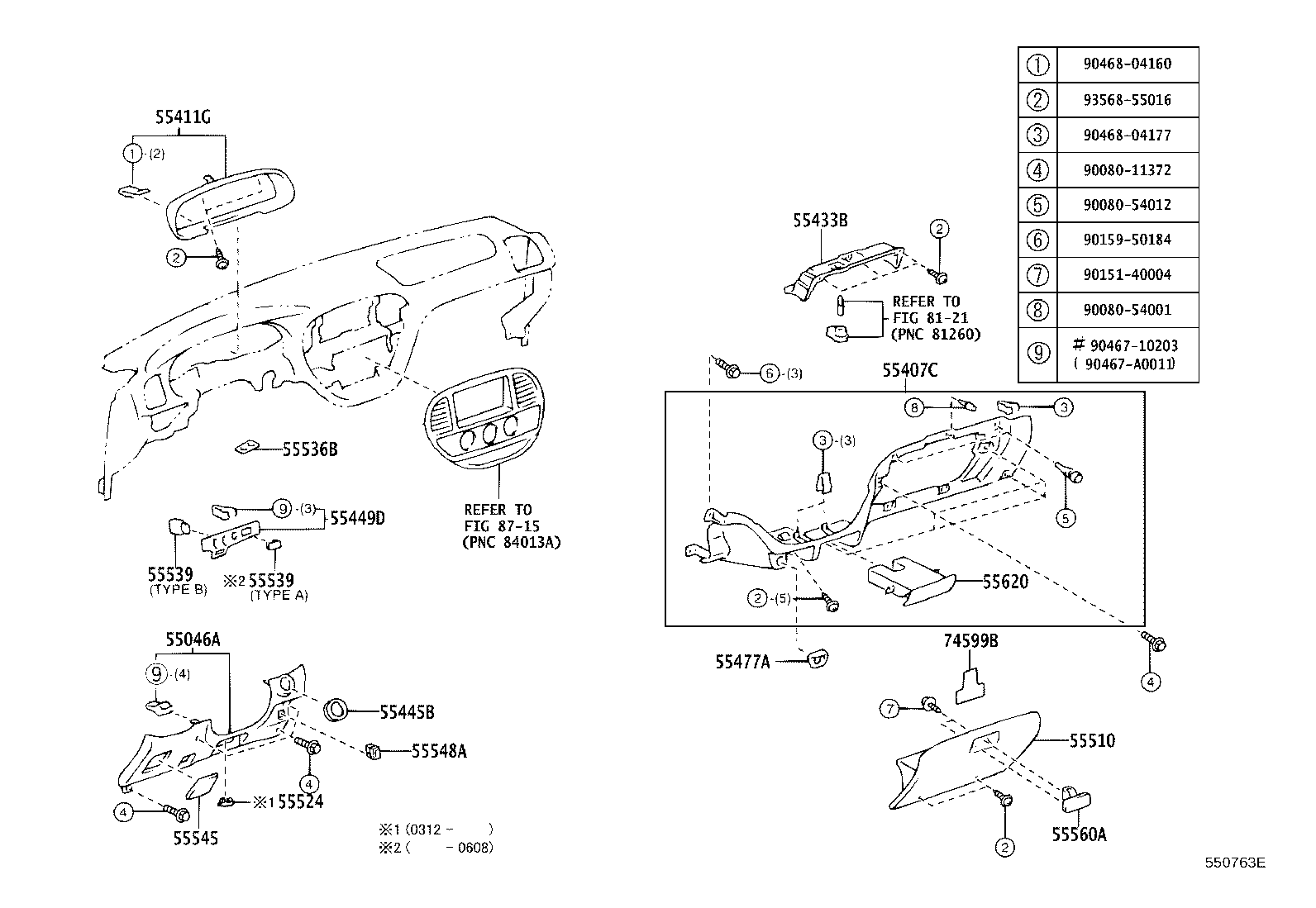Instrument Panel Glove Compartment
