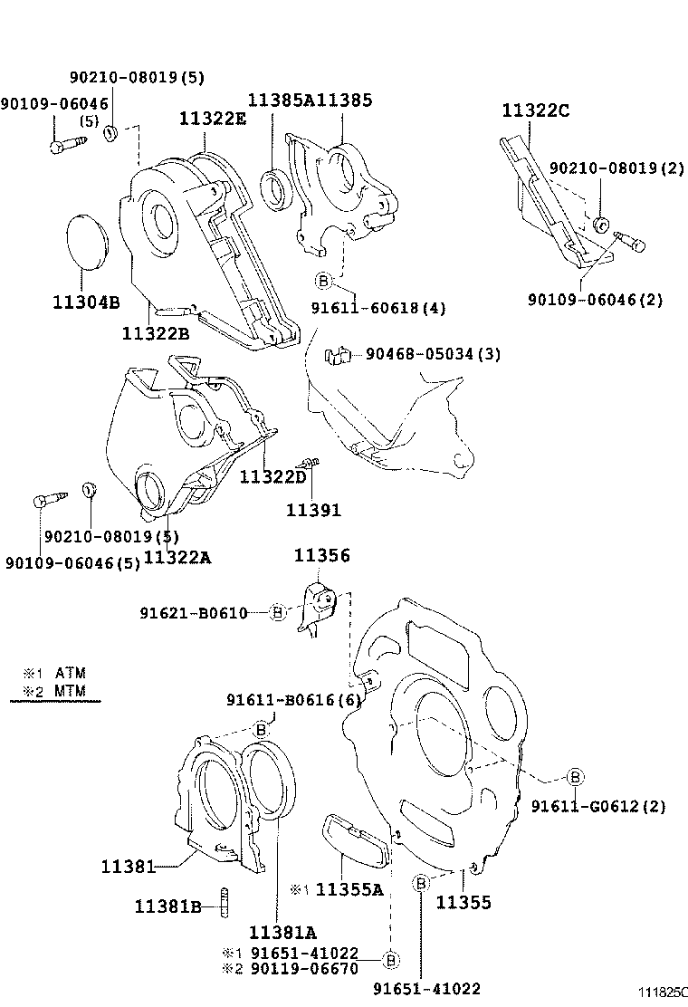 Cubierta del engranaje de distribución y placa final trasera