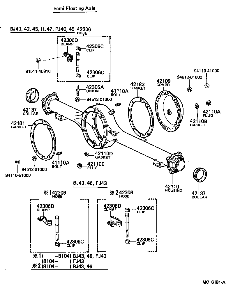 Rear Axle Housing Differential