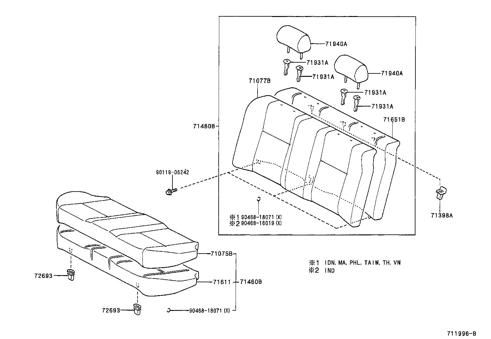 Rear Seat & Seat Track