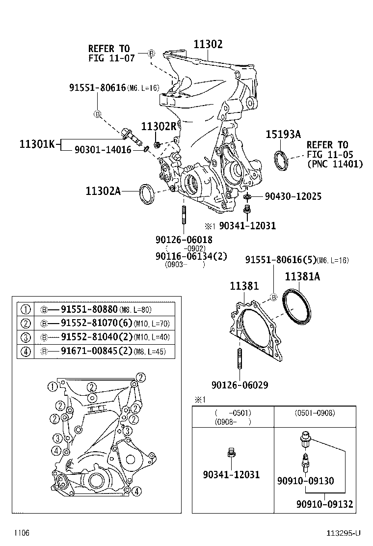 Timing Gear Cover & Rear End Plate