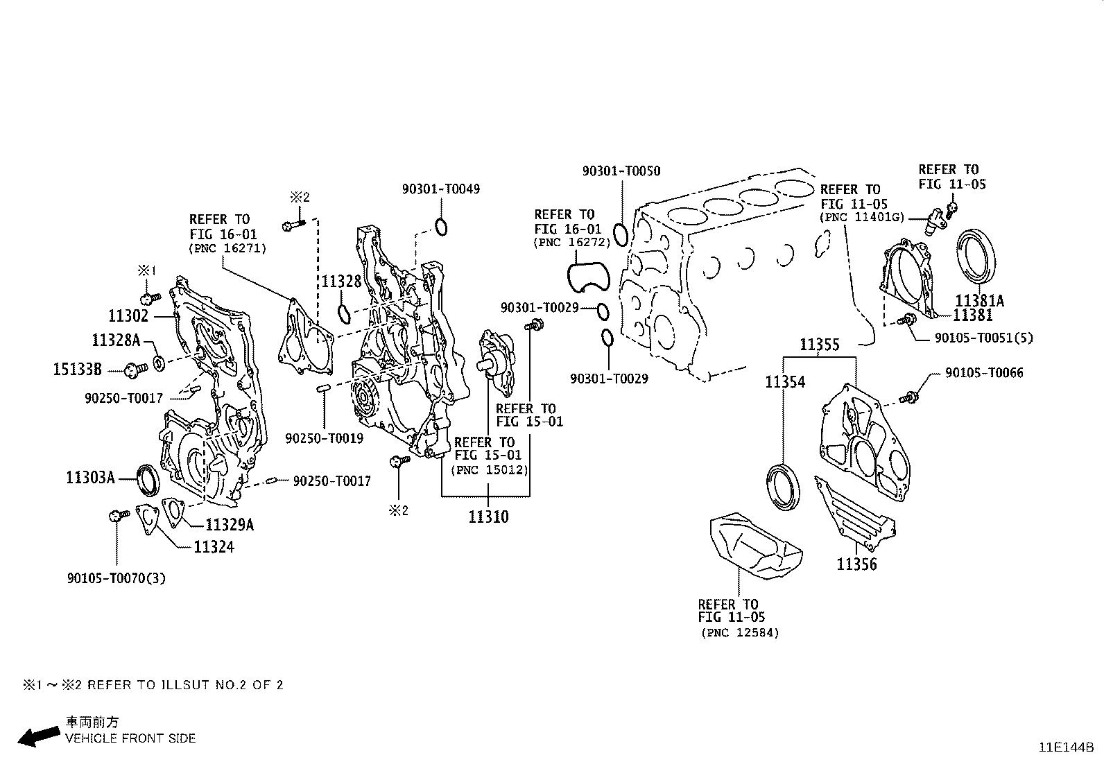 Timing Gear Cover & Rear End Plate