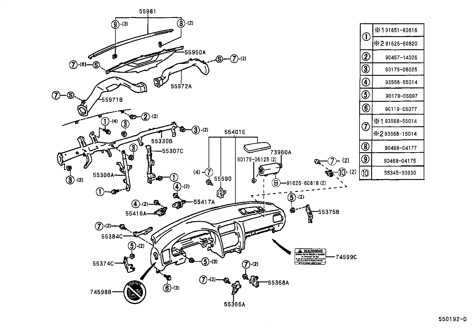 Instrument Panel Glove Compartment