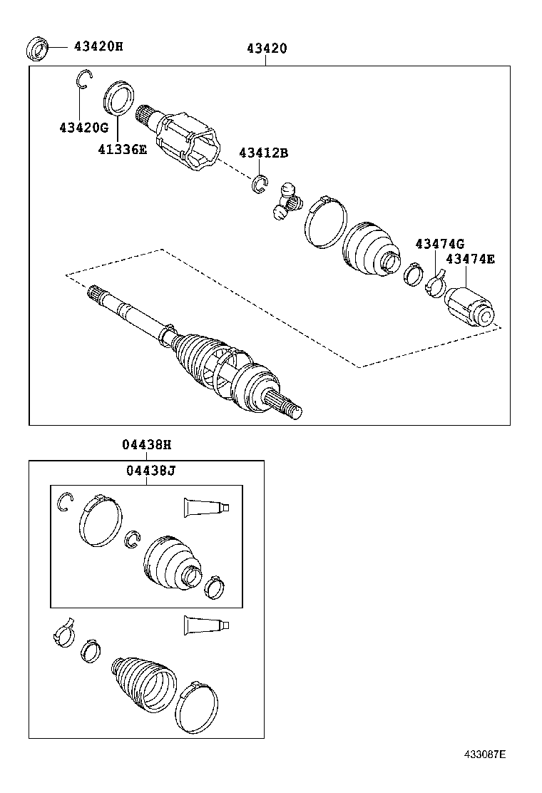 Eje de transmisión delantero