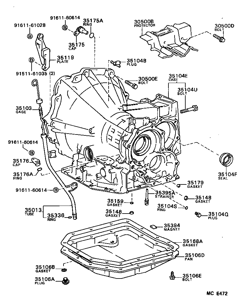 Transmission Case & Oil Pan