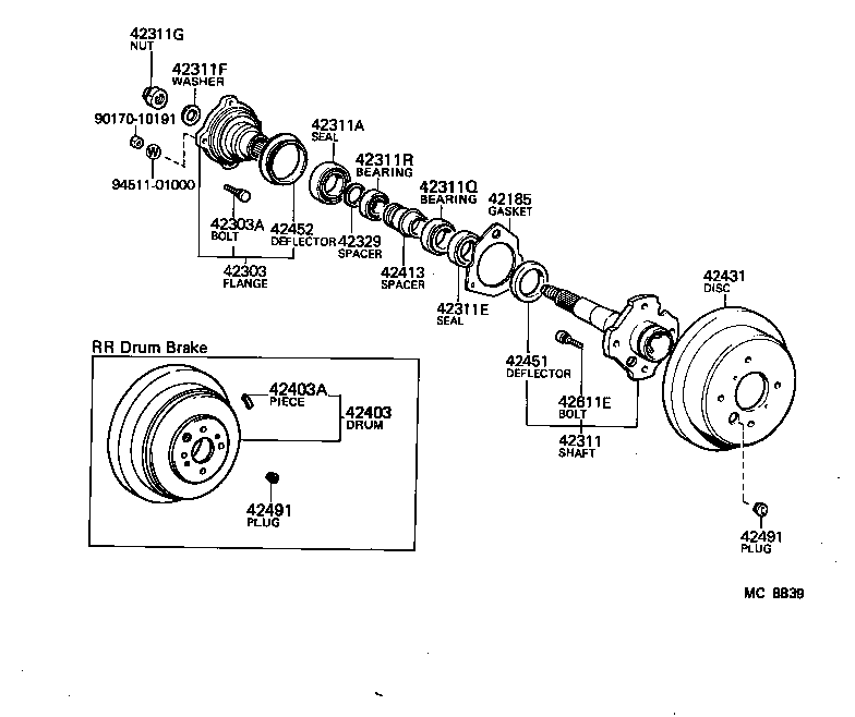 Rear Axle Shaft Hub