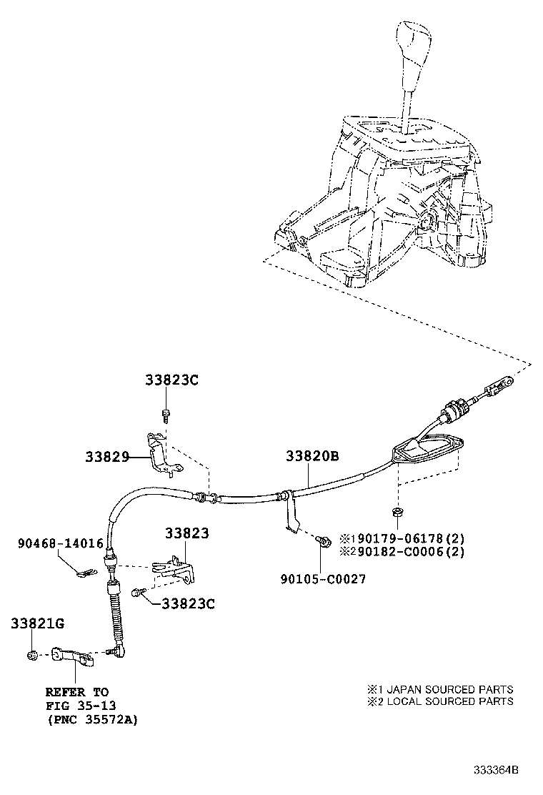 Shift Lever & Retainer