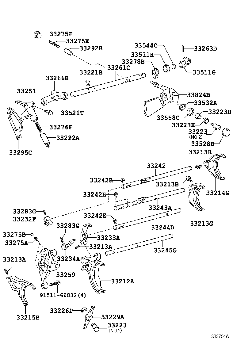 Gear Shift Fork Lever Shaft