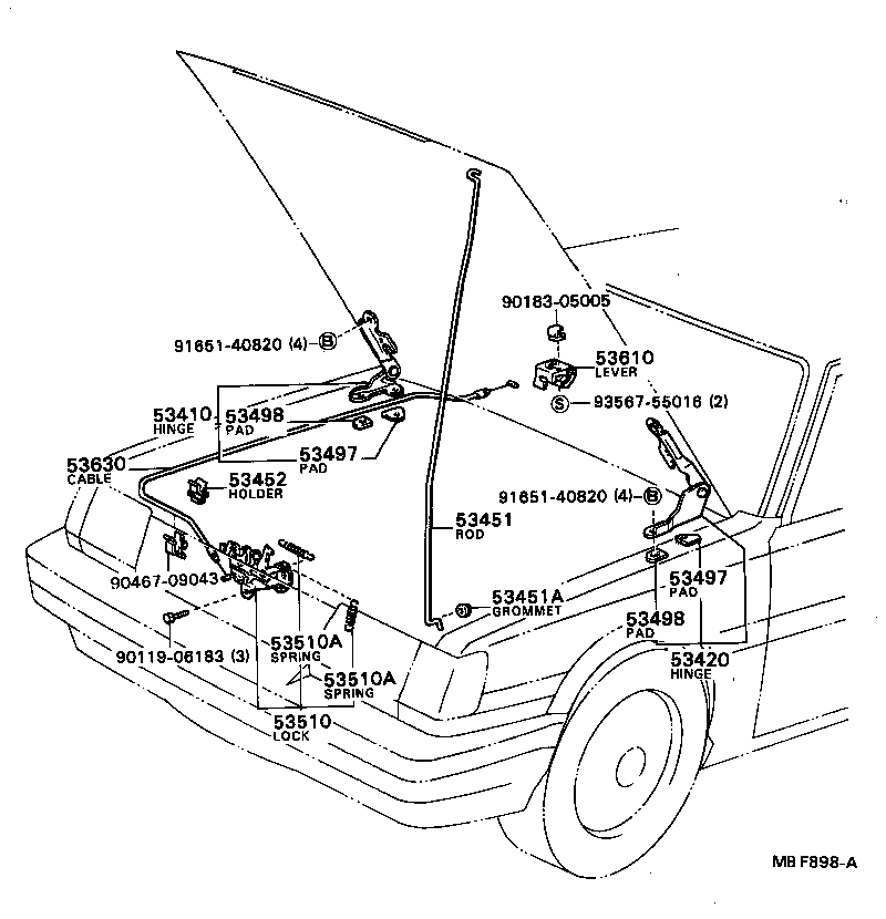 Hood Lock & Hinge