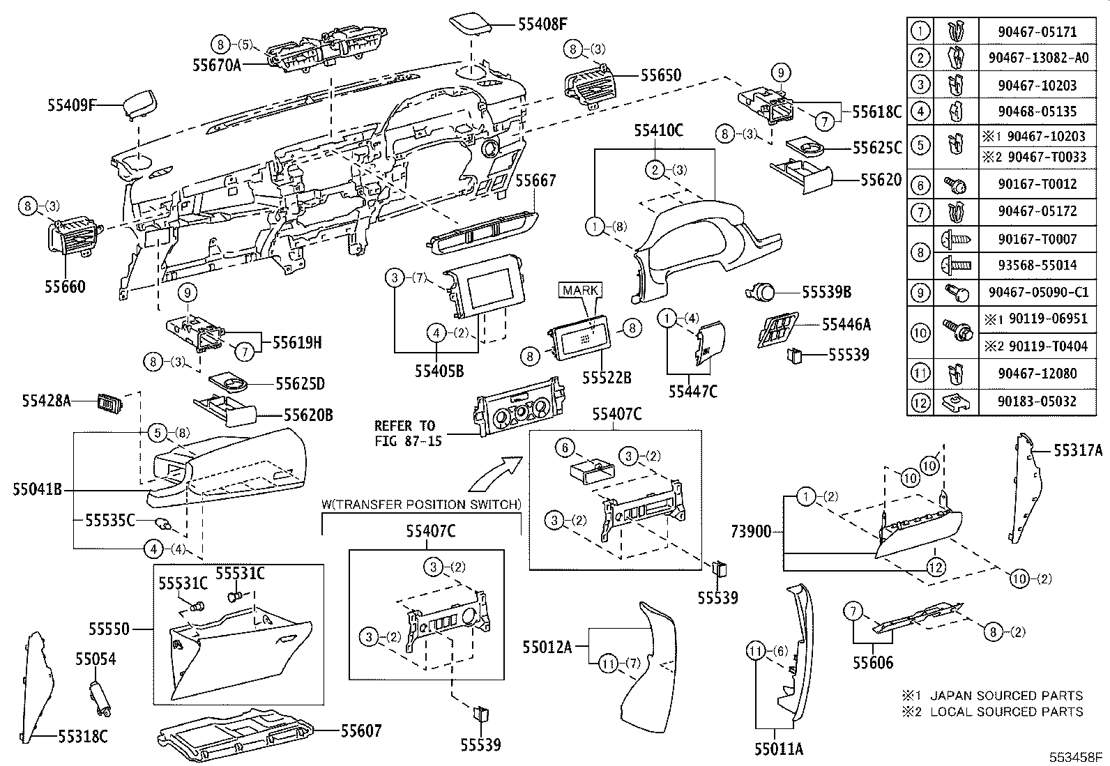 Instrument Panel Glove Compartment