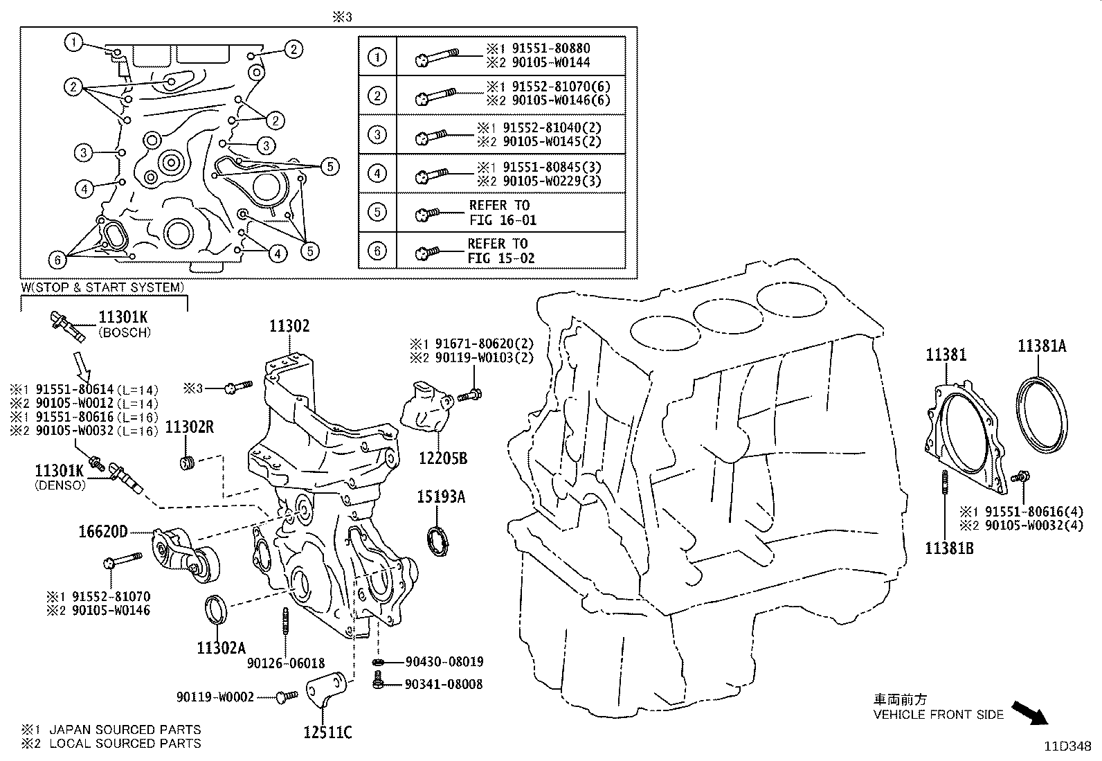 Timing Gear Cover & Rear End Plate