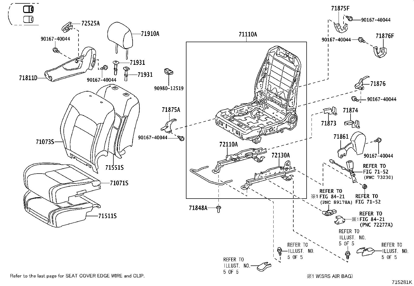 Asiento y pista del asiento