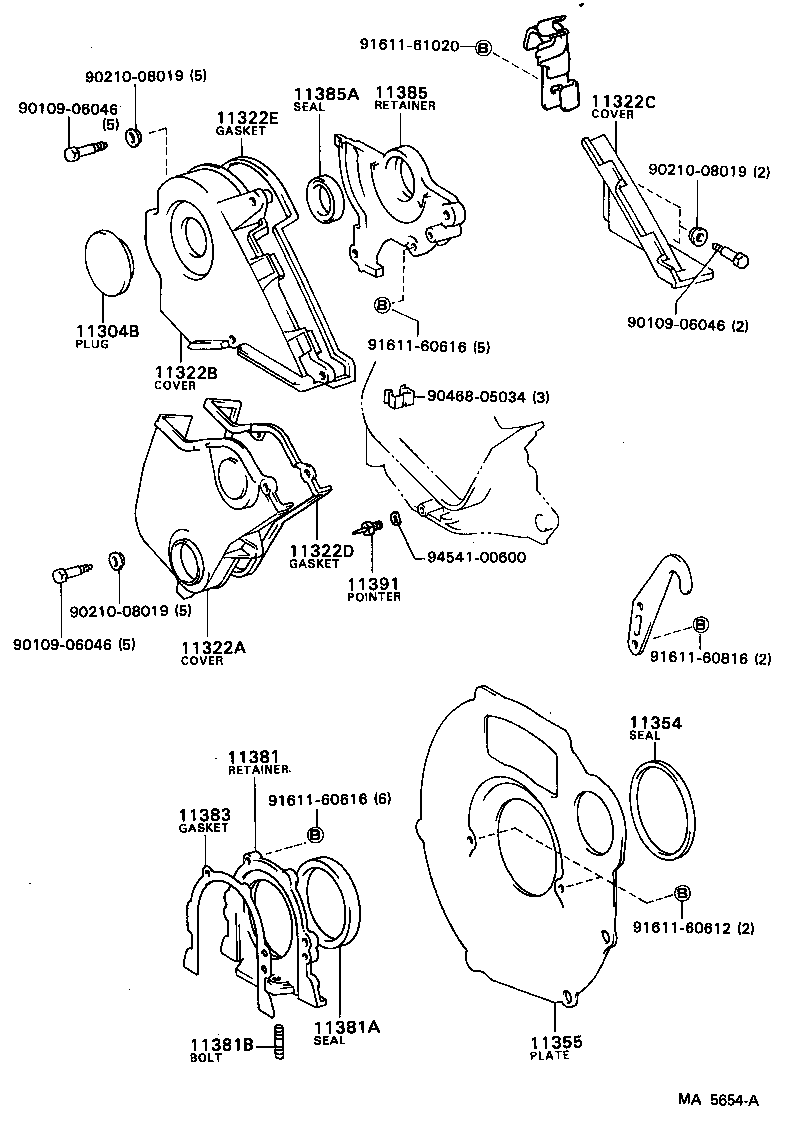 Timing Gear Cover & Rear End Plate