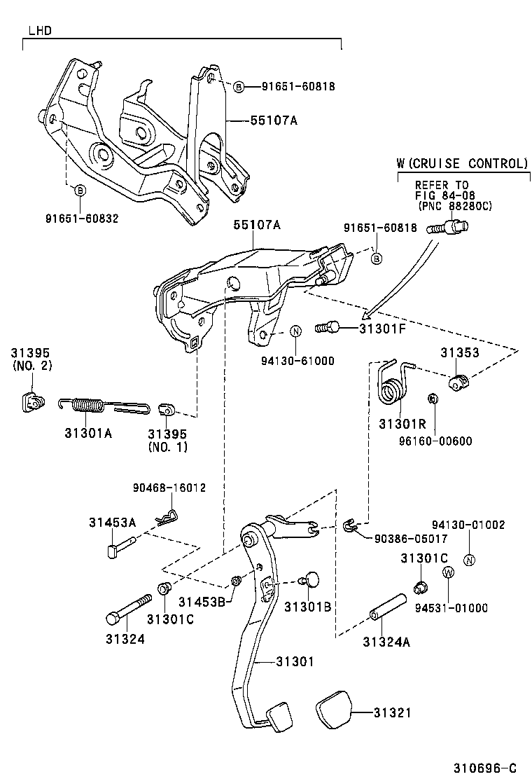 Manguera flexible del pedal del embrague