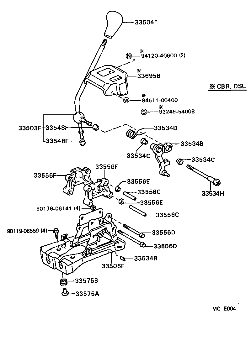 Shift Lever & Retainer