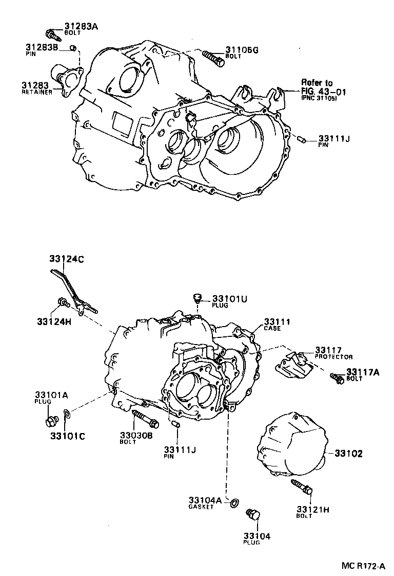 Clutch Housing + Transmission Case