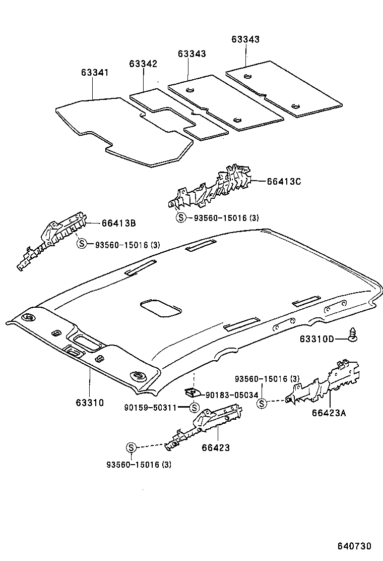 Headlining & Silencer Pad