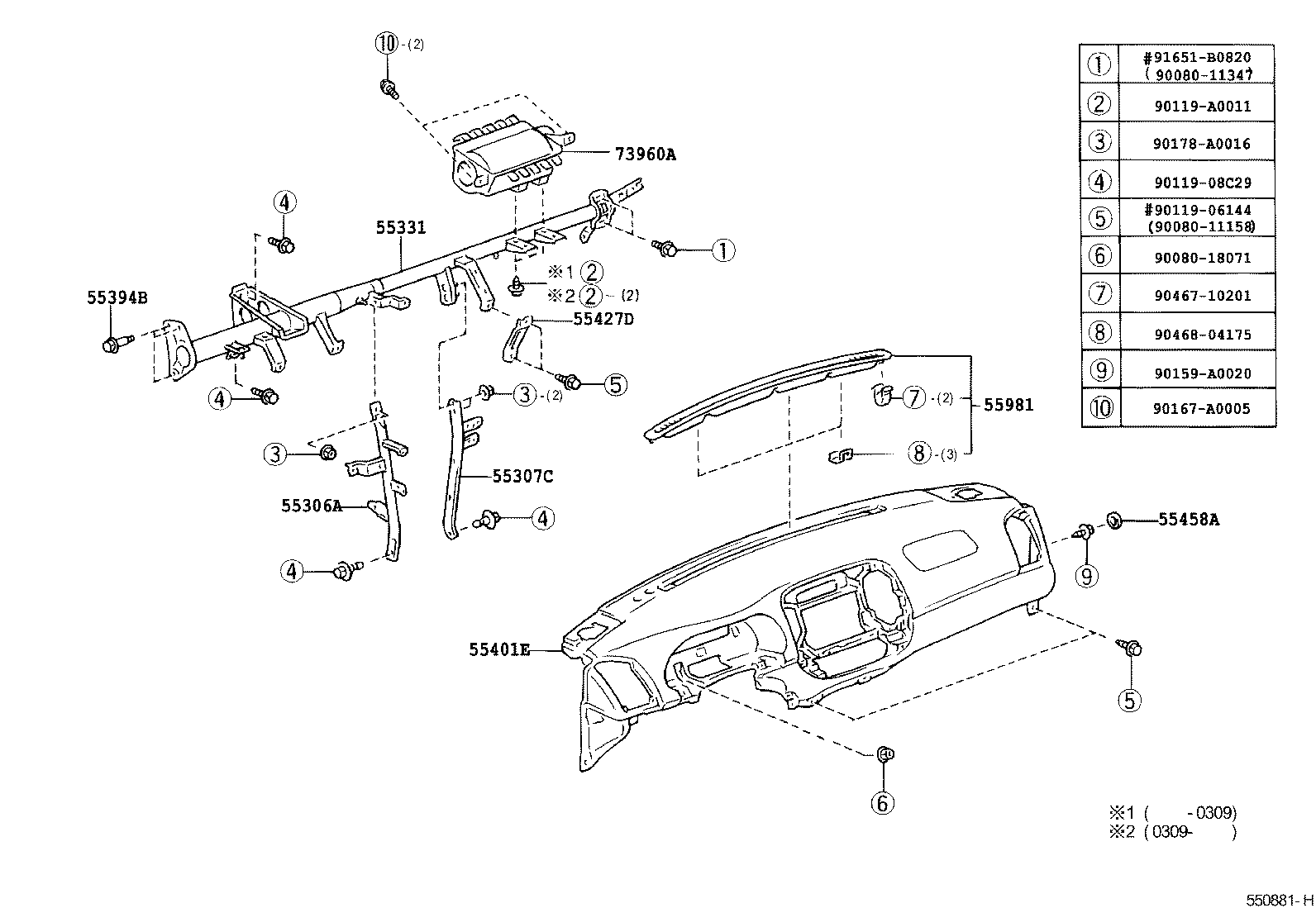 Instrument Panel Glove Compartment