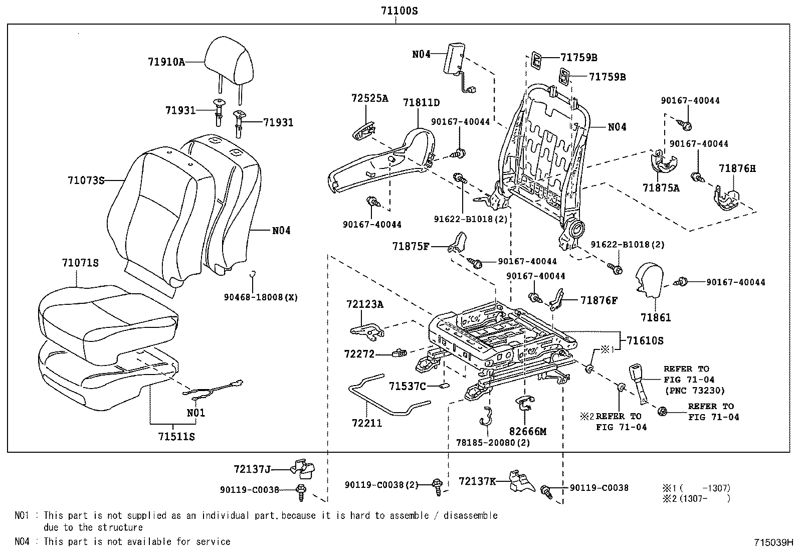 Asiento delantero y riel del asiento